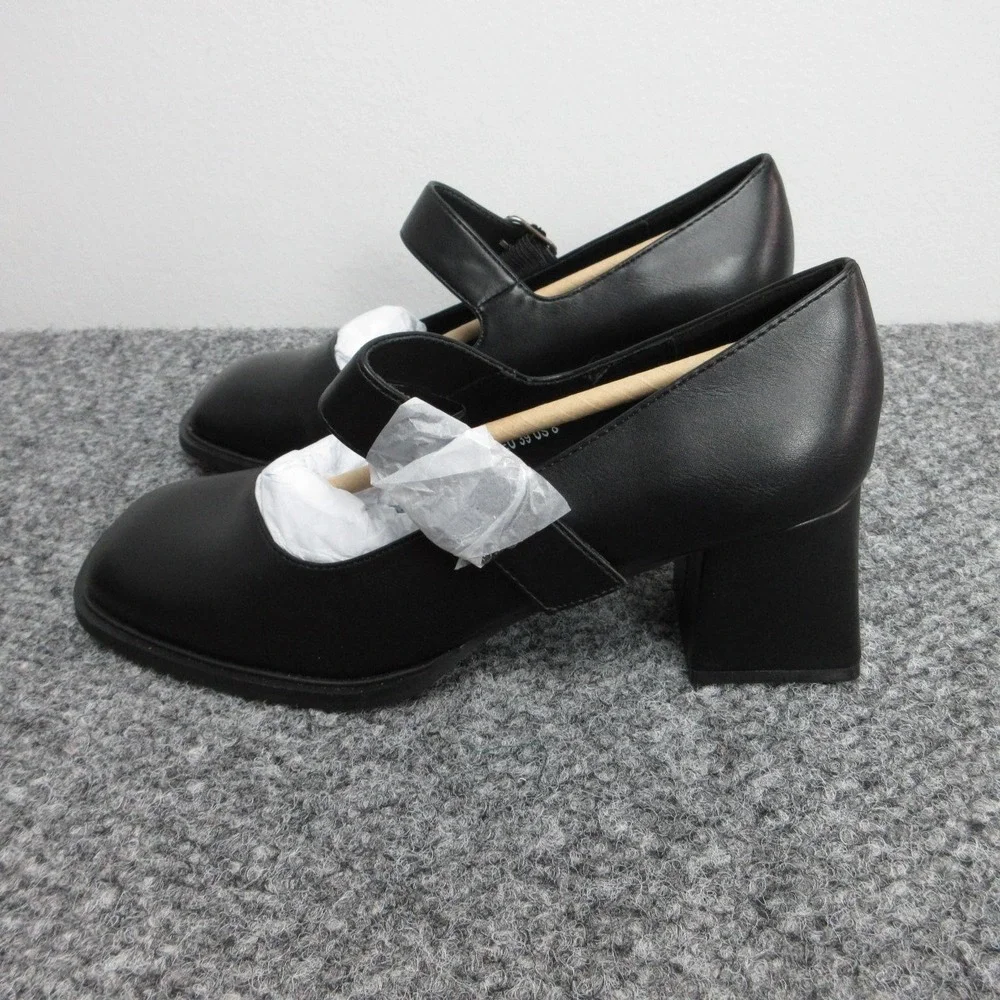 Disturbia Shoes Womens Size 8 Black Hina Floral Buckle Mary Jane FW1631 NWB